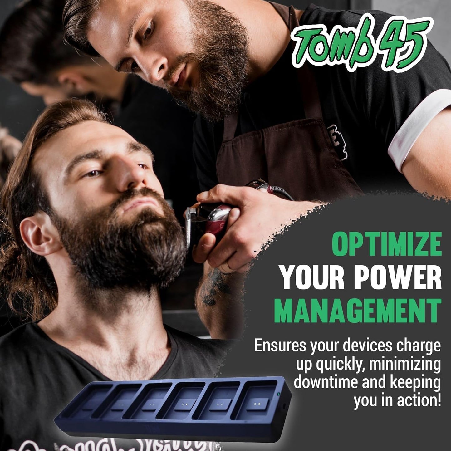 Power Pods Base - Charging Base for Barber Accessories - Wireless Charging Station for Hair Clippers