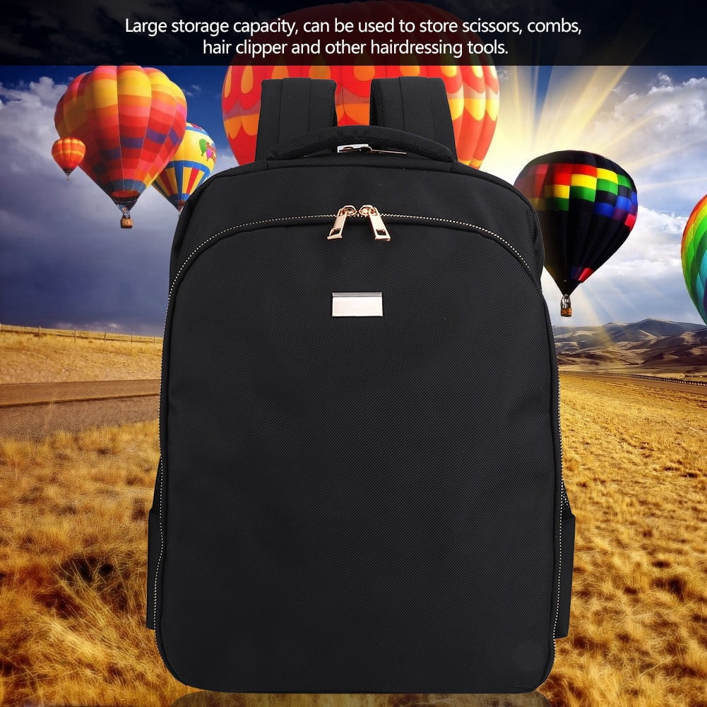 Black Hairdressing Backpack, Multi Function Cosmetic , for Barber Use Outdoor Use Hair Stylist Travel Use