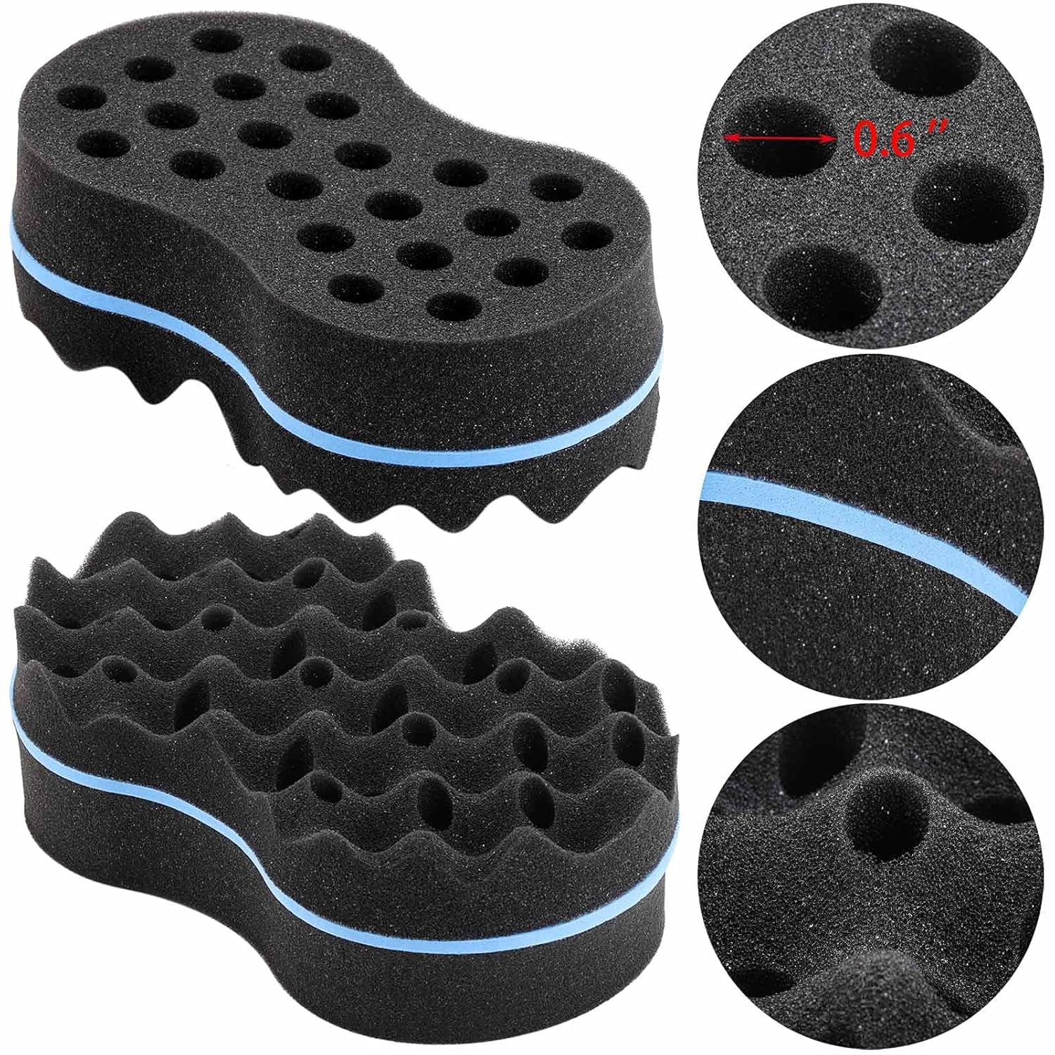 3 Pcs Hair Twist Sponge Brush for Men Women Dread Locking Twist Afro Curl Coil Wave Hair Care Tool